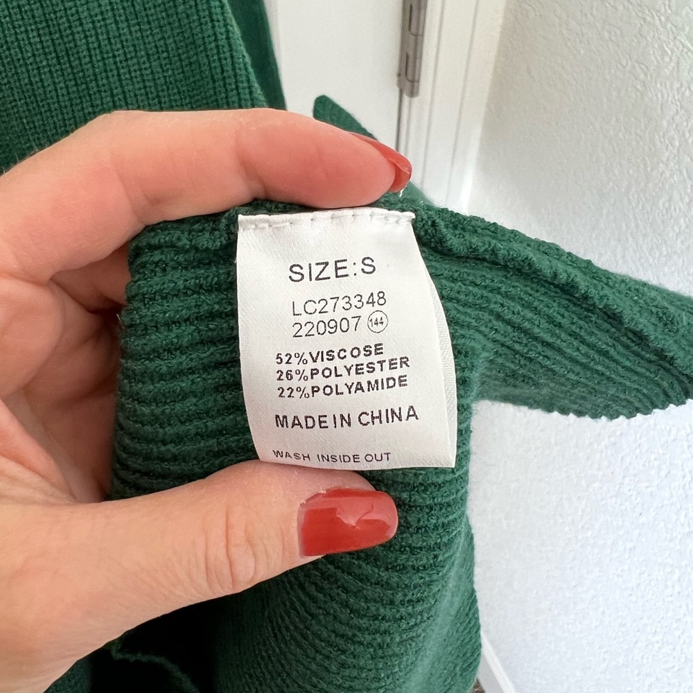 Amazon Green Ribbed Mini Dress - Picture 6 of 7